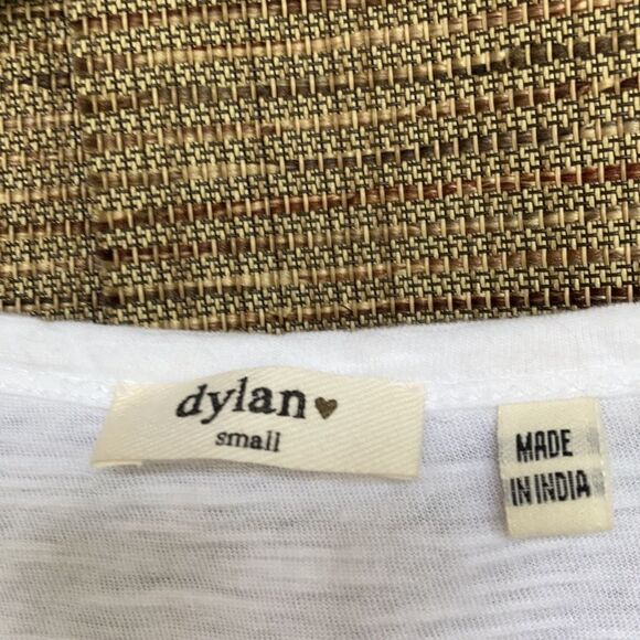 Dylan white cotton tank top with cotton fringe - Picture 3 of 6